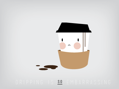 Coffee coffee cup embarrassing illustration sad vector