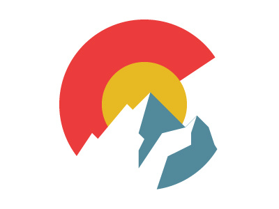 Colorado colorado flag illustration mountain vector
