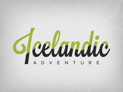 Icelandic Adventure iceland identity logo type vector
