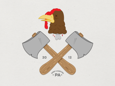 Turkeys in PA axes giving illustration thanks turkey vector