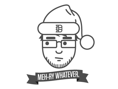 Meh-ry Whatever. avatar christmas face illustration meh type vector whatever xmas