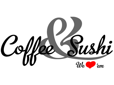 Coffee & Sushi ampersand coffee love sushi type
