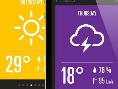Weather app app cloud ios iphone sun sunny thunder ui weather