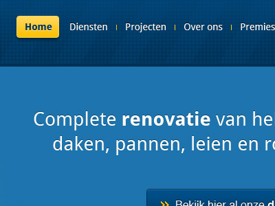 Homepage nav & header part blue heading navigation ui webdesign yellow
