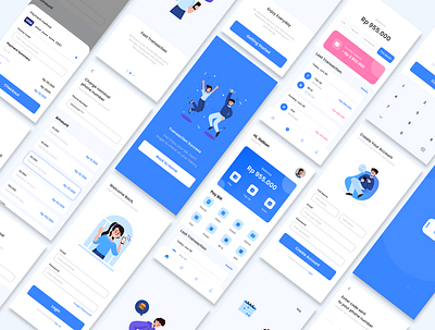 UI Design E-Wallet App 3d animation branding design flat design flyer design graphic design illustration instagram feed logo motion graphics poster design ui ui design uiux design