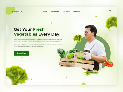 Web Design for SayurKITA. animation branding figma graphic design illustration motion graphics ui ui design uiux design