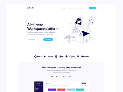 Retable branding design flat graphic design minimal typography ui web website