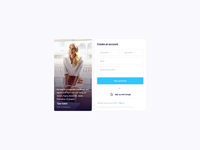 #DailyUIChallenge001 - Sign Up art branding button clean creative dailyui dailyuichallenge design flat illustration interface logo minimal onboarding signup typography ui web