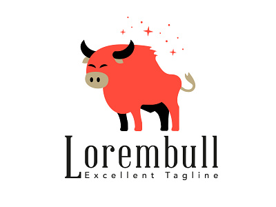 Bull Logo {For Sale} animal bull buy character cow farm game happy horns logo mascot nature outdoor restaurant sale stars strong traditional village