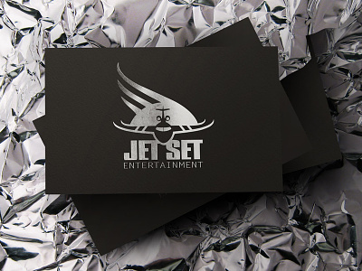 Jet Set Entertainment branding business business card card ci entertainment film jet logo plane set stationery