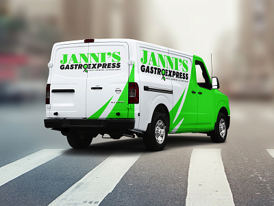 Jannis Gastro Express branding business card express food fresh gastronomy logo olive