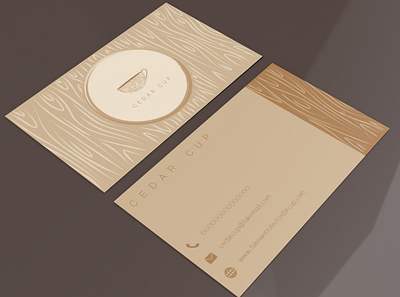 Business Card Design Cedar Cup adobe adobe illustrator branding business card business cards design designer designs graphic design logo mockup