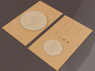 Business Card Design Coffee Corner adobe adobe illustrator branding business card design designer designs graphic design logo mockup
