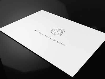 Single Letter Logo Design Mockup