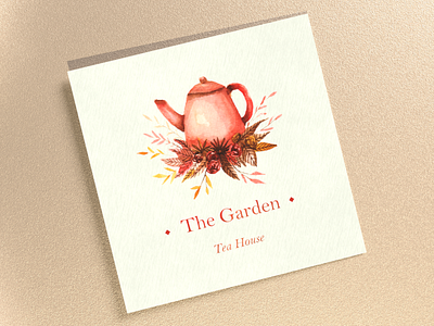 The Garden Watercolor Logo Design adobe adobe illustrator aquarel branding design designer designs graphic design logo logo design mockup watercolor