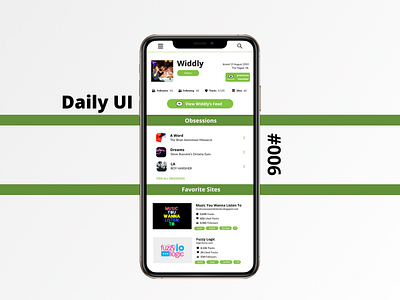 Daily UI - #006 dailyui dailyuichallenge hypem interfacedesign iphonex music app music app ui user page user profile