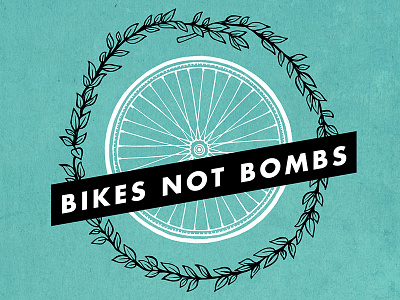 Bikes Not Bombs illustration bikes drawing illustration