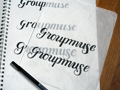 Groupmuse logo groupmuse lettering logo script