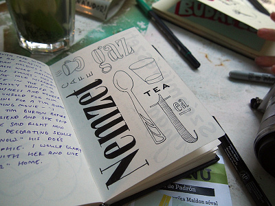Sketchbook lettering sketch travel