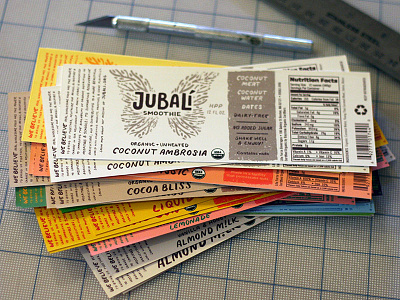 Jubalí labels label lettering package design