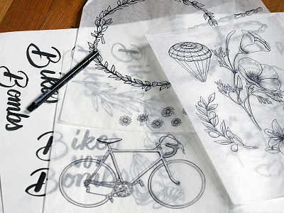 Bikes Not Bombs illustrations bikes illustration lettering sketch