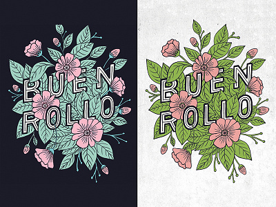 buen rollo color illustration lettering spanish