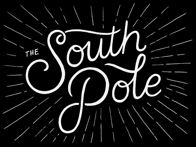 South Pole lettering script