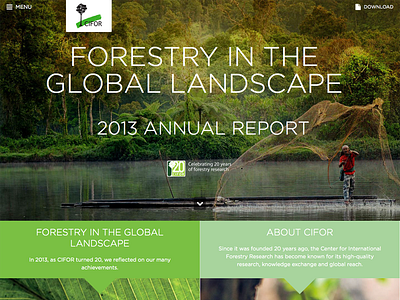 CIFOR Annual Report annual report single page