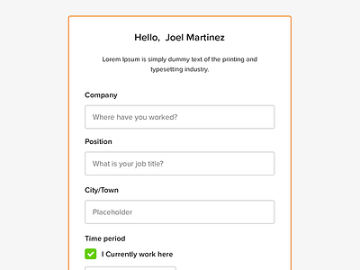 a simple sign up form