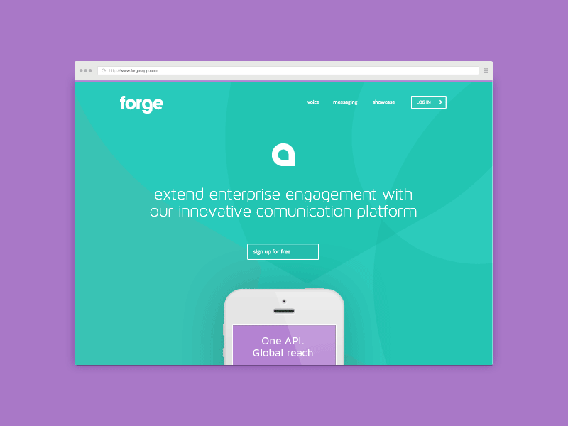 Forge Responsive Website api branding clean icons ipad iphone login responsive web design website