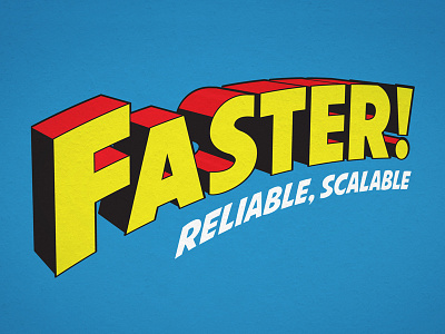 Faster comic faster lettering marvel super superhero superman typography