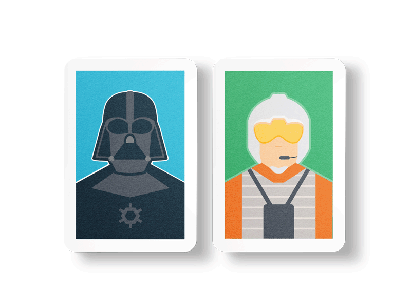 Star Wars Illustrations card character darth vader dm flat han solo illustration luke skywalker princes leia star wars vector