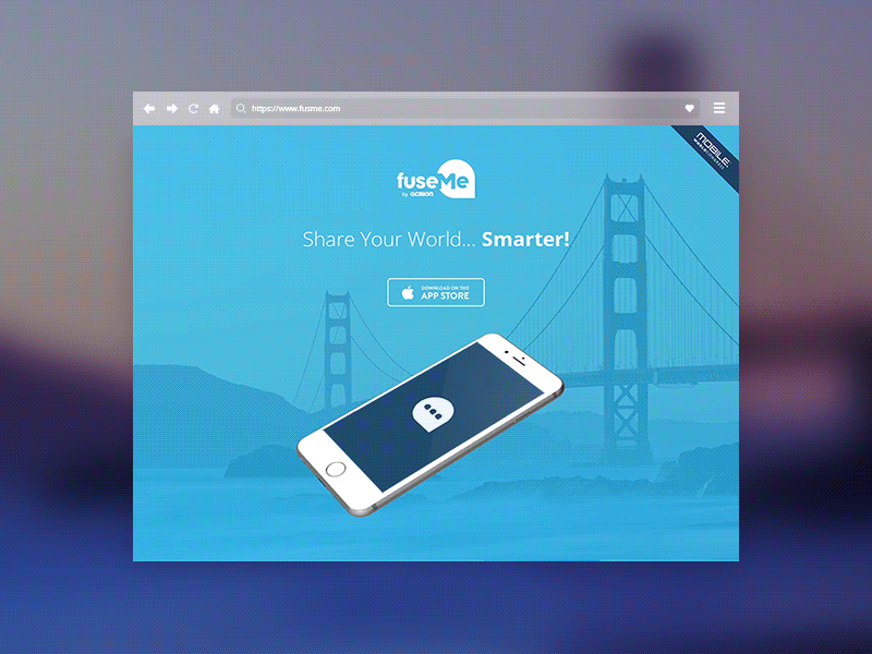 FuseMe Website ae animation app iphone landing responsive ui ux video web design website