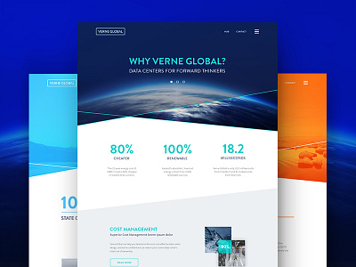 VG Website angles branding data center earth globe iceland intersection lines ux web design website