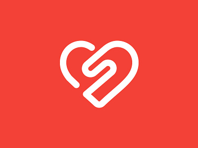 S Heart Mark branding fashion fitness gym heart icon identity logo logo design mark path s