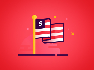 U$A america dollar flag icon identity illustration payments stars stripes united states usa vector
