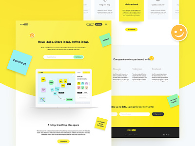 IdeaFlip Website brainstorm emoji ideaflip ideas london post it pricing startup ui ux web design website
