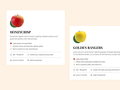 Product card apples farm orchard product card ui ux