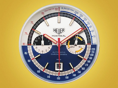 Watch Duel Heuer Montreal animated design graphic design