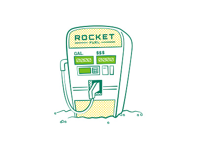 Rocket Fuel fuel gas gasoline green illustration limited orbitron palette pump rocket yellow