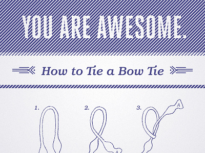 How to Tie a Bow Tie bookman bow tie hand drawn how to ligatures navy one color