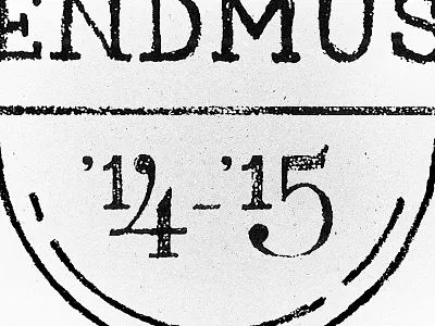 Numeral Specimens curly date drawn hand numerals old rough style stylized vintage weathered