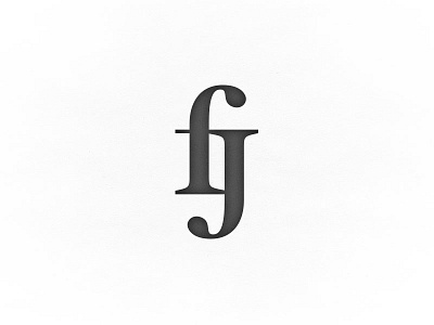 Monogram elegant f galliard initials j ligature lowercase rational symmetry typeface