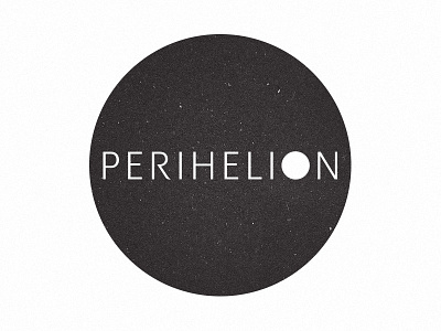Perihelion circle galaxy logo milo orbit planet solar space stars sun universe vintage