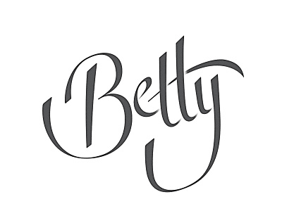 Betty elegant lettering name script simple swash