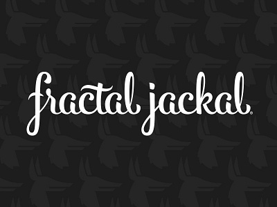 Fractal Jackal Logo barking heads clean dogs expansion friendly like foxes but different pattern script smooth tessellation