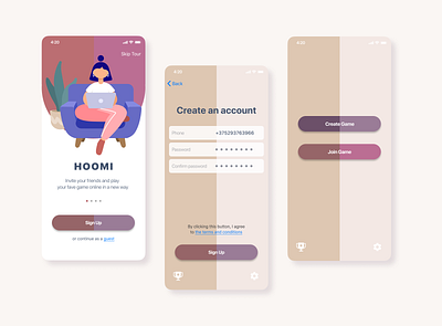 Sign Up UI — Сolor Сomparison account app design application application design colors figma game mobile mobile ui palette signup ui ux