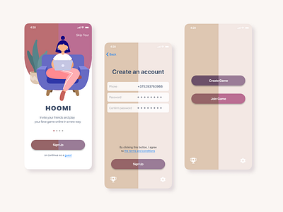 Sign Up UI — Сolor Сomparison