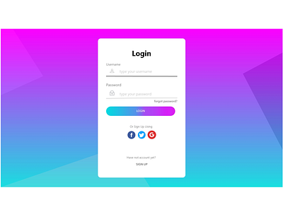 log-in adobe xd app design flat login minimal ui ux web