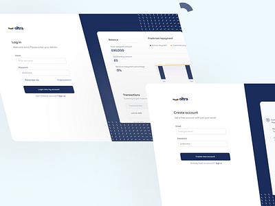 Oltra sign in and sign up minimal ui web